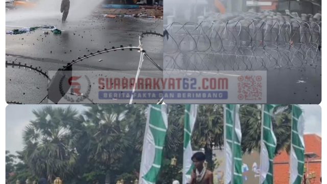 Masa Aksi melakukan Treatikal Penolakan UU TNI dan Kemudian di semprot gas air mata oleh aparat Kepolisian - Depun Gedung Grahadi Surabaya