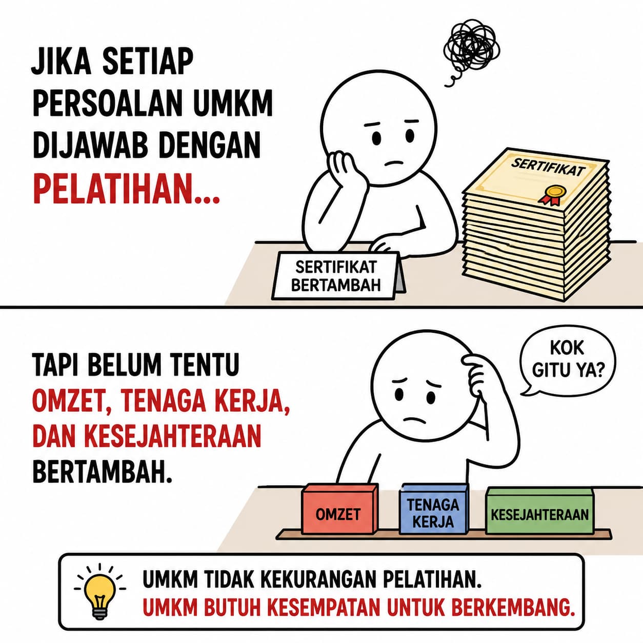 UMKM Tak Kekurangan Pelatihan, Mereka Kekurangan Pasar: Menggeser Paradigma Pemberdayaan dari Aktivitas Menuju Dampak