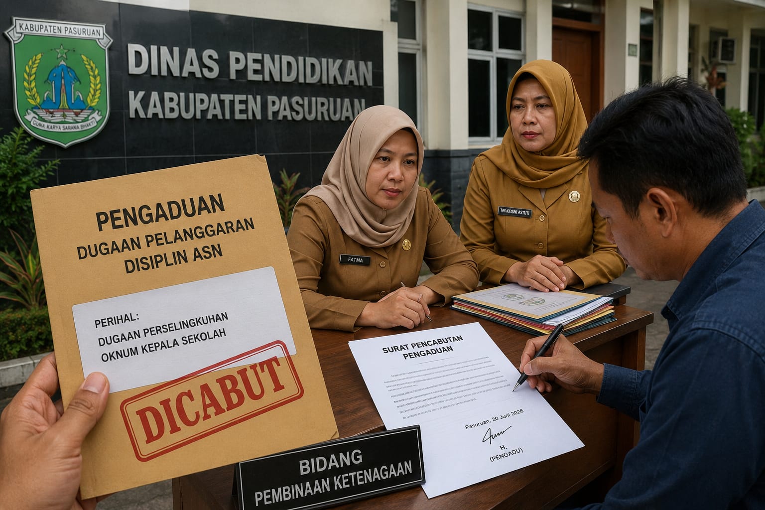 Aduan Dugaan Perselingkuhan Oknum Kepala Sekolah Dicabut, Dispendik Pasuruan: Jika Terbukti Tetap Ada Sanksi