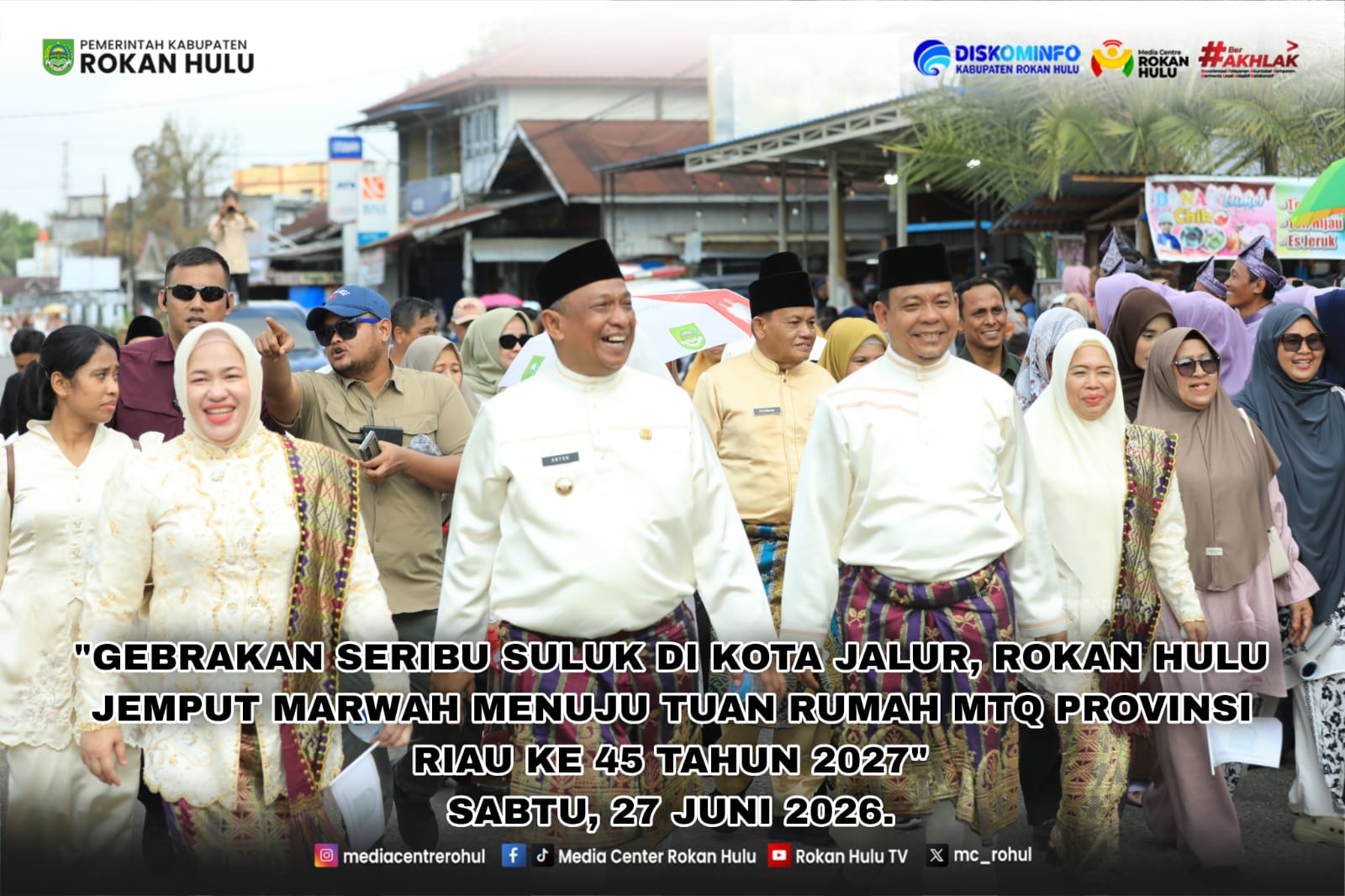 Rohul Tampil Memukau pada Pawai Taaruf MTQ XLIV Provinsi Riau