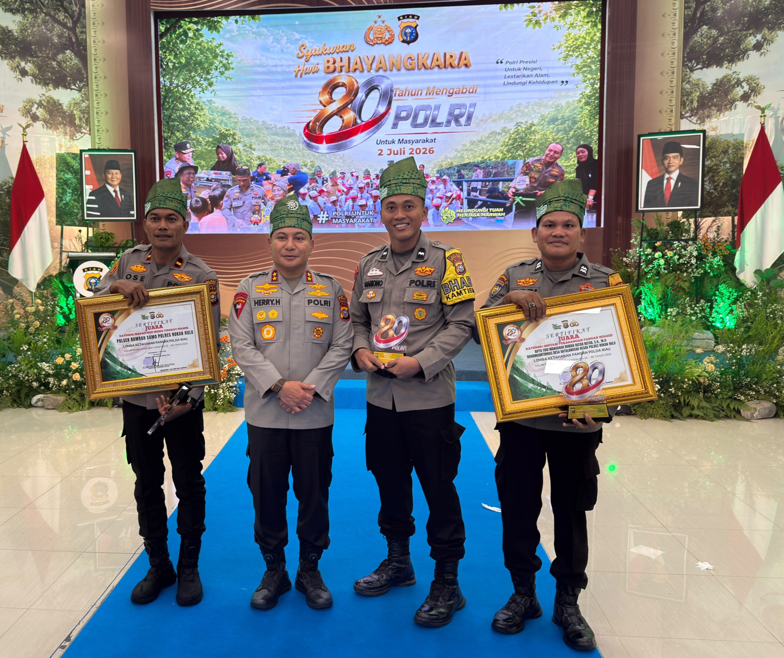 Polsek Rambah Samo Raih Dua Prestasi, Kapolsek Sampaikan Terima Kasih kepada Kapolda Riau dan Insan Pers